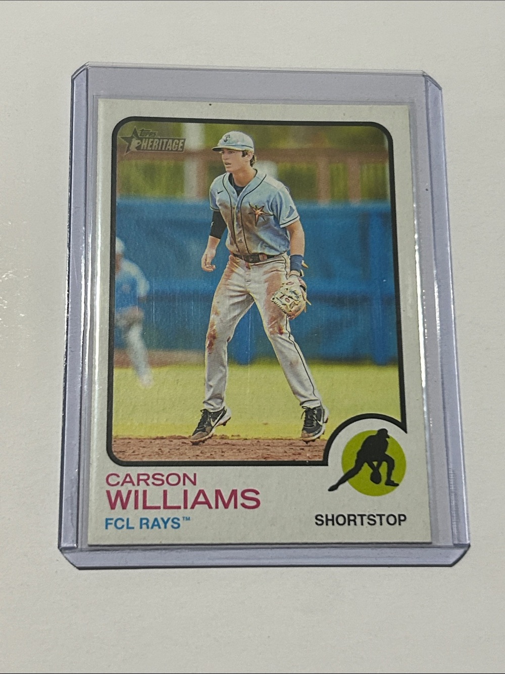 2022 Topps Heritage Minor League #20 Carson Williams Card FCL Rays